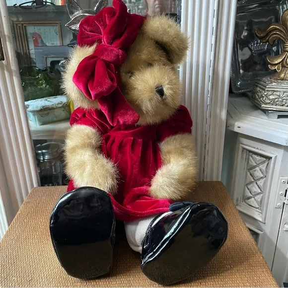 Hallmark | Toys | Hallmark Tan Christmas Teddy Bear Red Dress Bow Hope  Stuffed Animal Toy | Poshmark